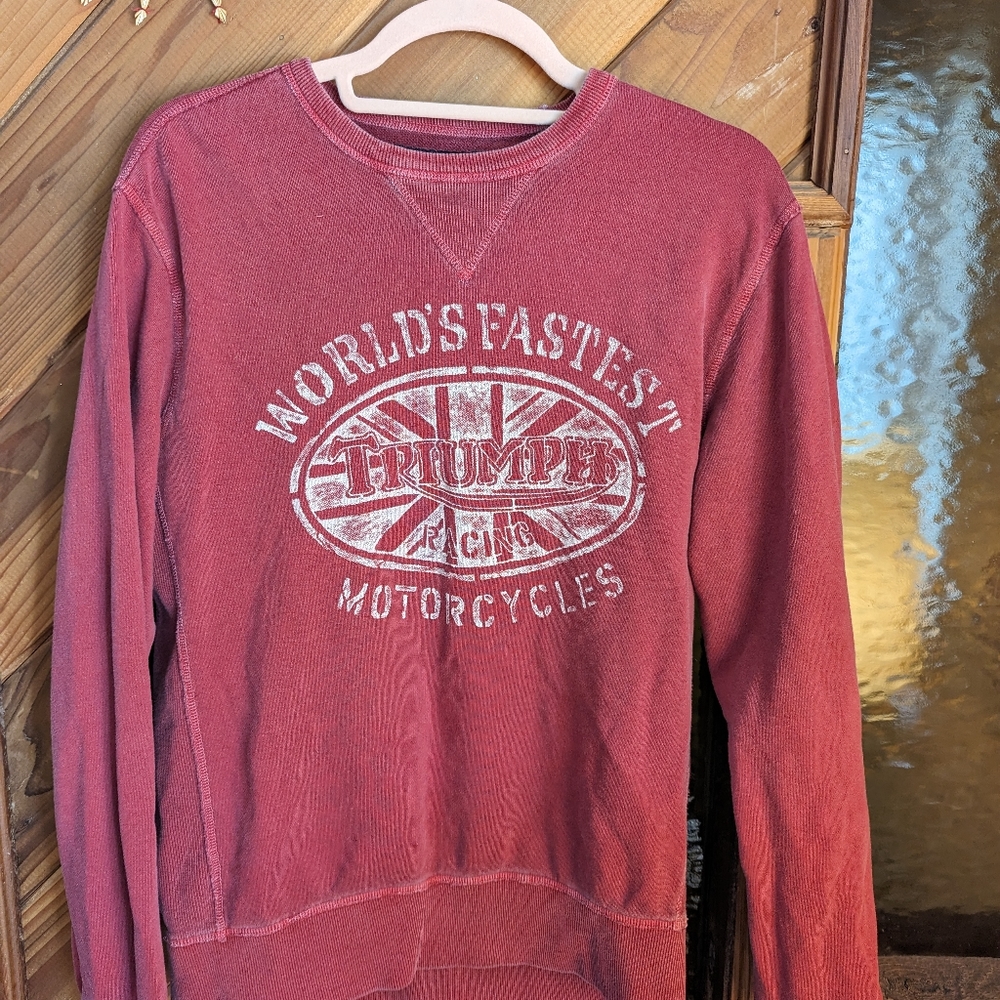 Lucky Brand Triumph motorcycle sweater